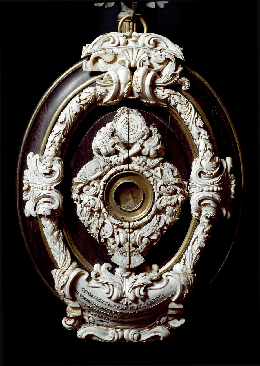 Objectieflens van de astronomische kijker van Galilei of Galileo Galilei (1564-1642). 1609-1610. Museo di Storia della Scienza, Florence door Unknown artist