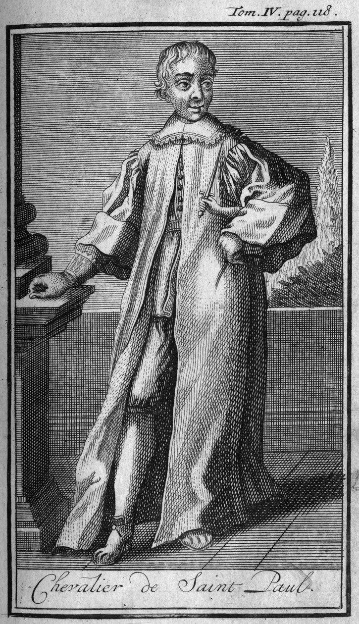 Ridderorden. Ridder van Sint Paulus. In History of military orders or knights, of the secure and routine militias of both sexes, which have been established so far. Editie genomen van Abbe Giustiniani, R.P.Bonani, M. Herman, Schoonebeek, R.P.Heliot.A door Unknown artist
