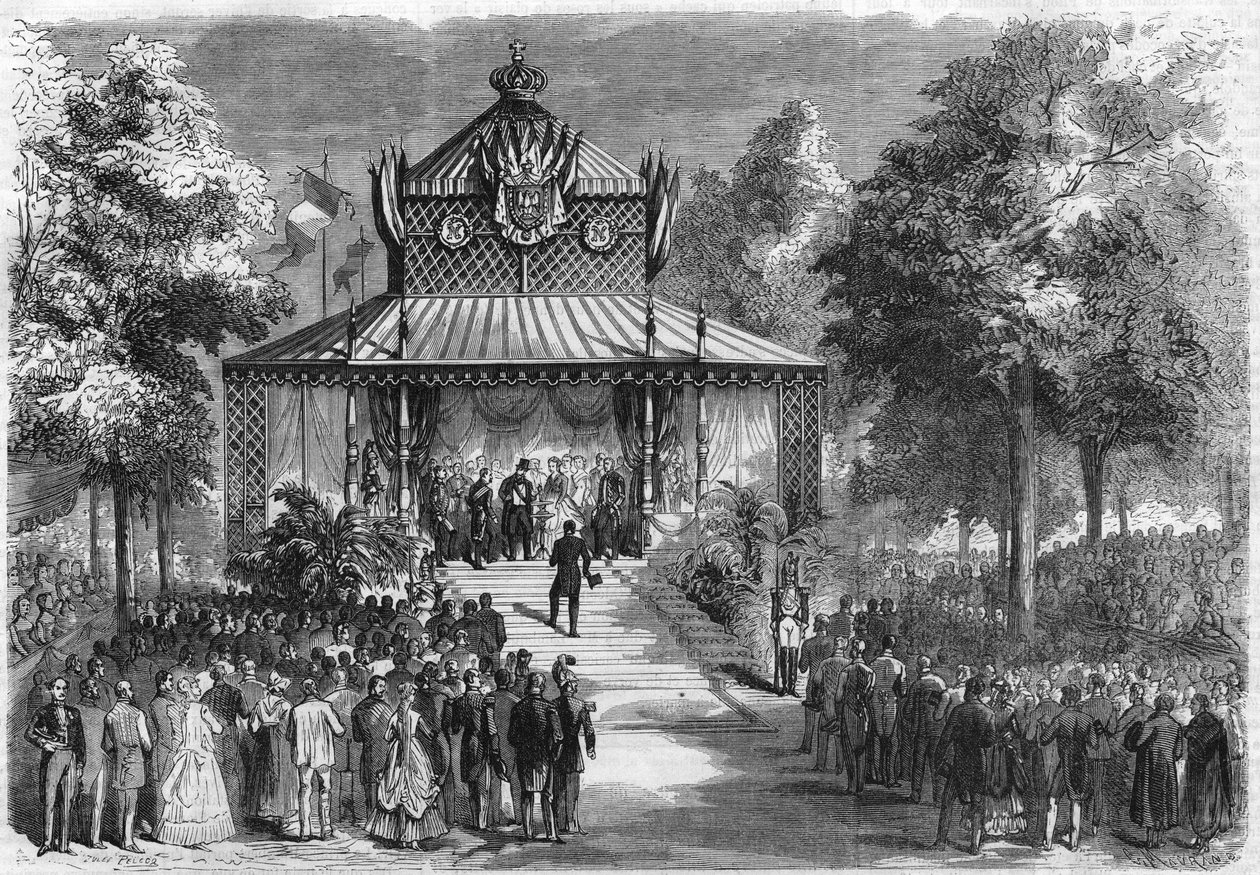 Orleans Festival: bezoek van Keizer Napoleon III door Unknown artist