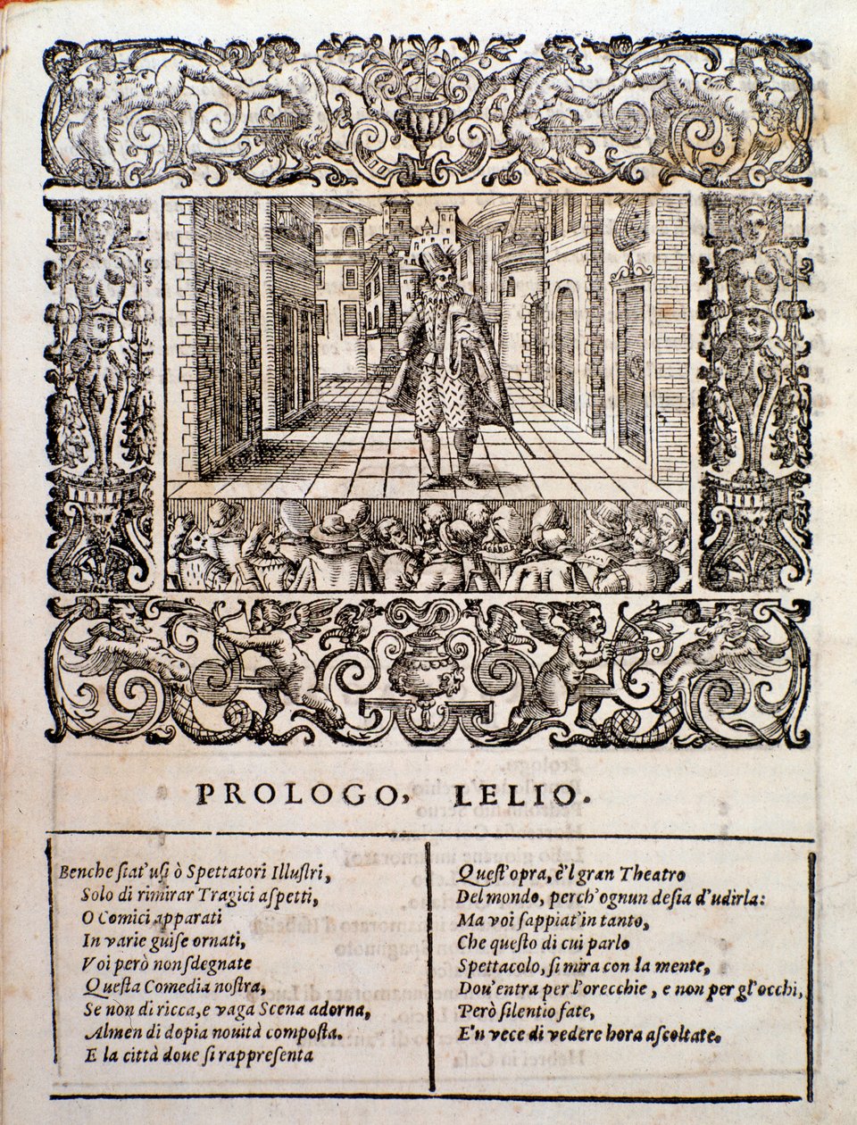 Pagina uit Amfiparnaso madrigaal komedie door Orazio Vecchi door Unknown artist