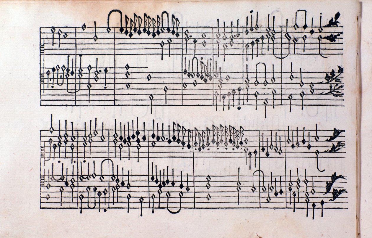 Pagina van Tablatuur, boek 1 door Girolamo Cavazzoni door Unknown artist