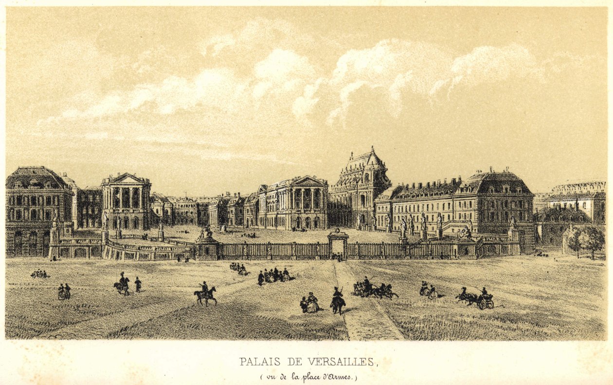 Paleis van Versailles gezien vanaf de place d