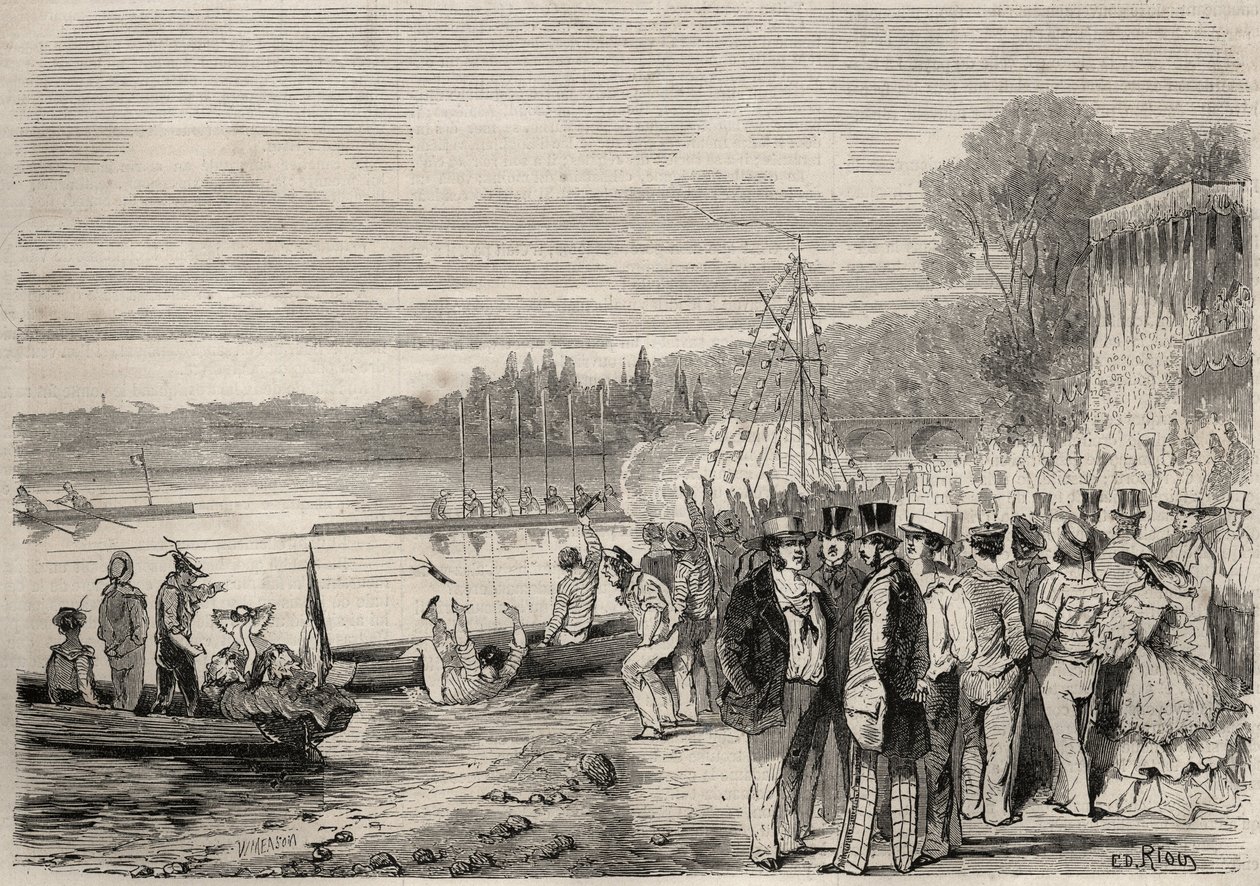 Parijse kanoërs. Regatta