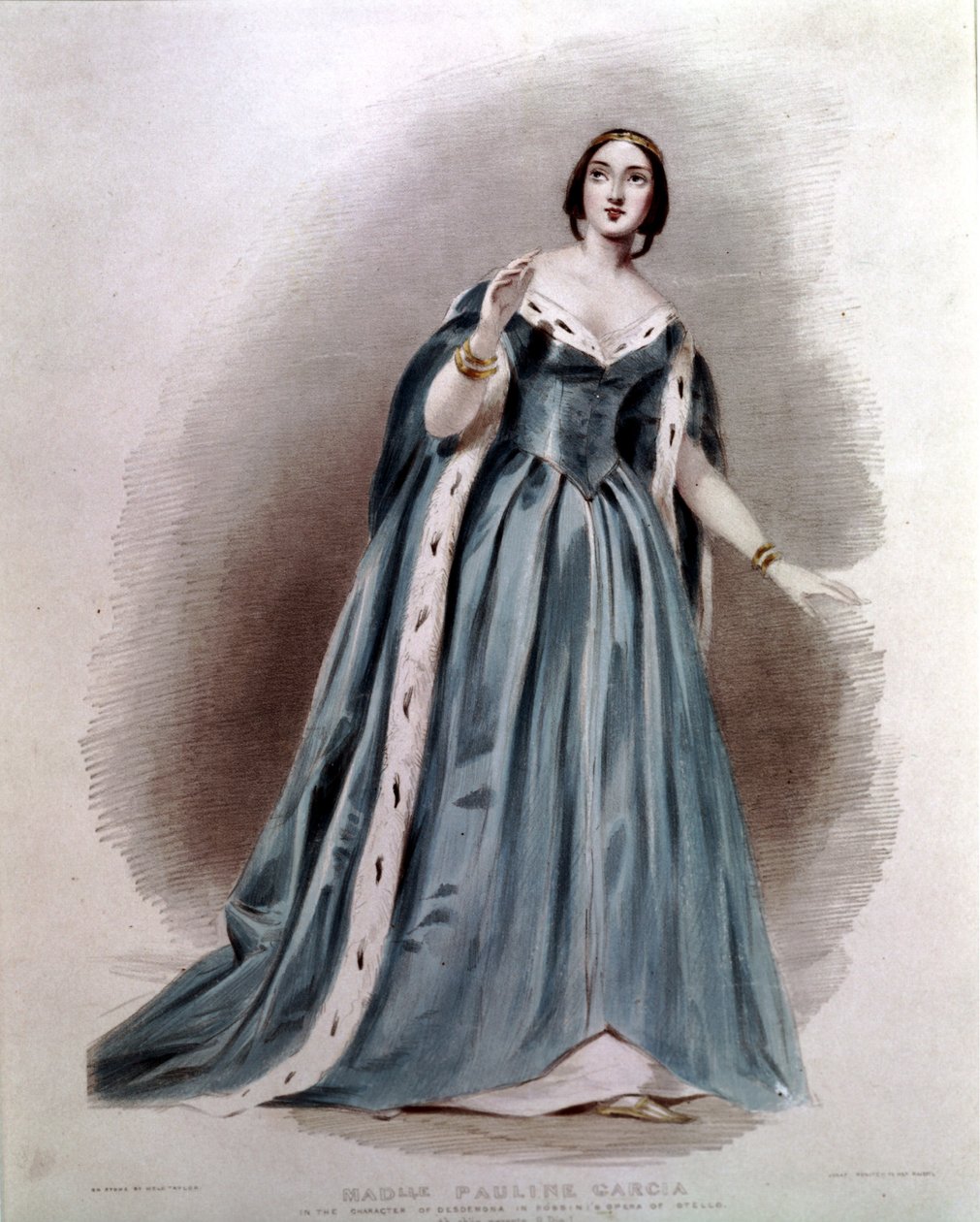 Pauline Viardot - García (1821-1910), Franse zangeres. in de rol van Desdemona. Otello door Gioacchino Rossini door Unknown artist