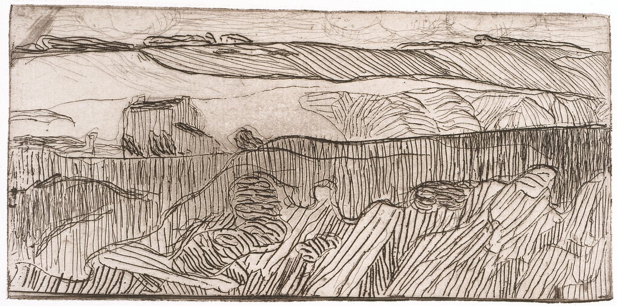 Paysage Rayé (Gestreept Landschap) door Unknown artist