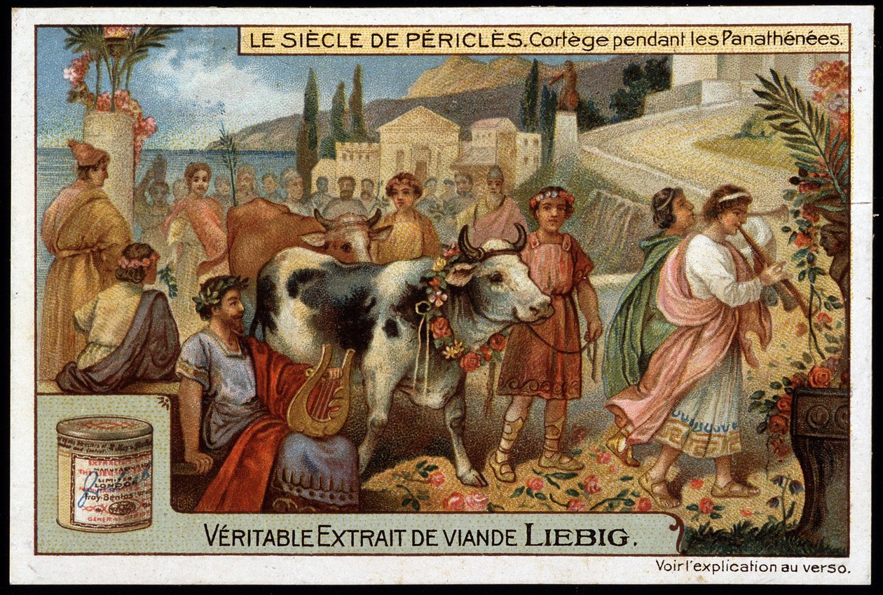 Eeuw van Pericles (495-429 v.Chr.): stoet tijdens panatheneeën door Unknown artist