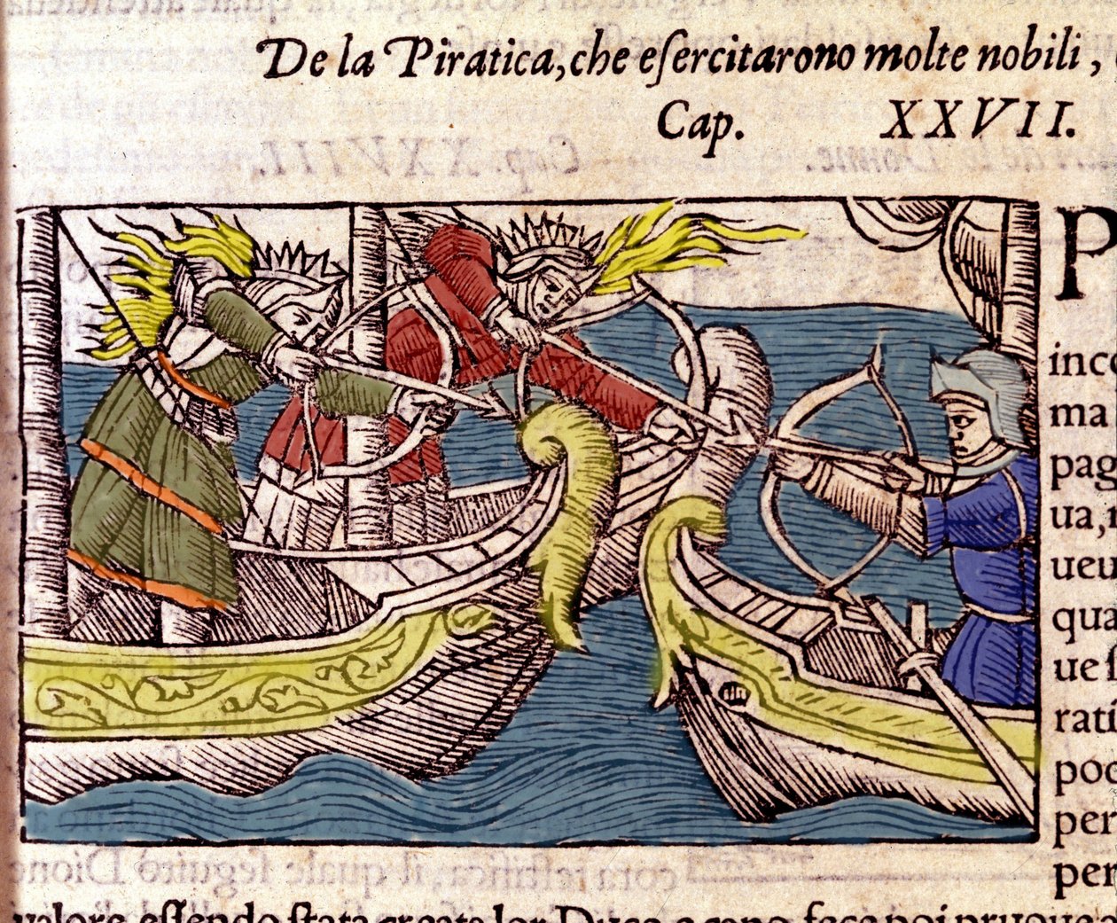 Piratage werd beoefend door veel Scandinavische adellijke vrouwen. Gravure uit 