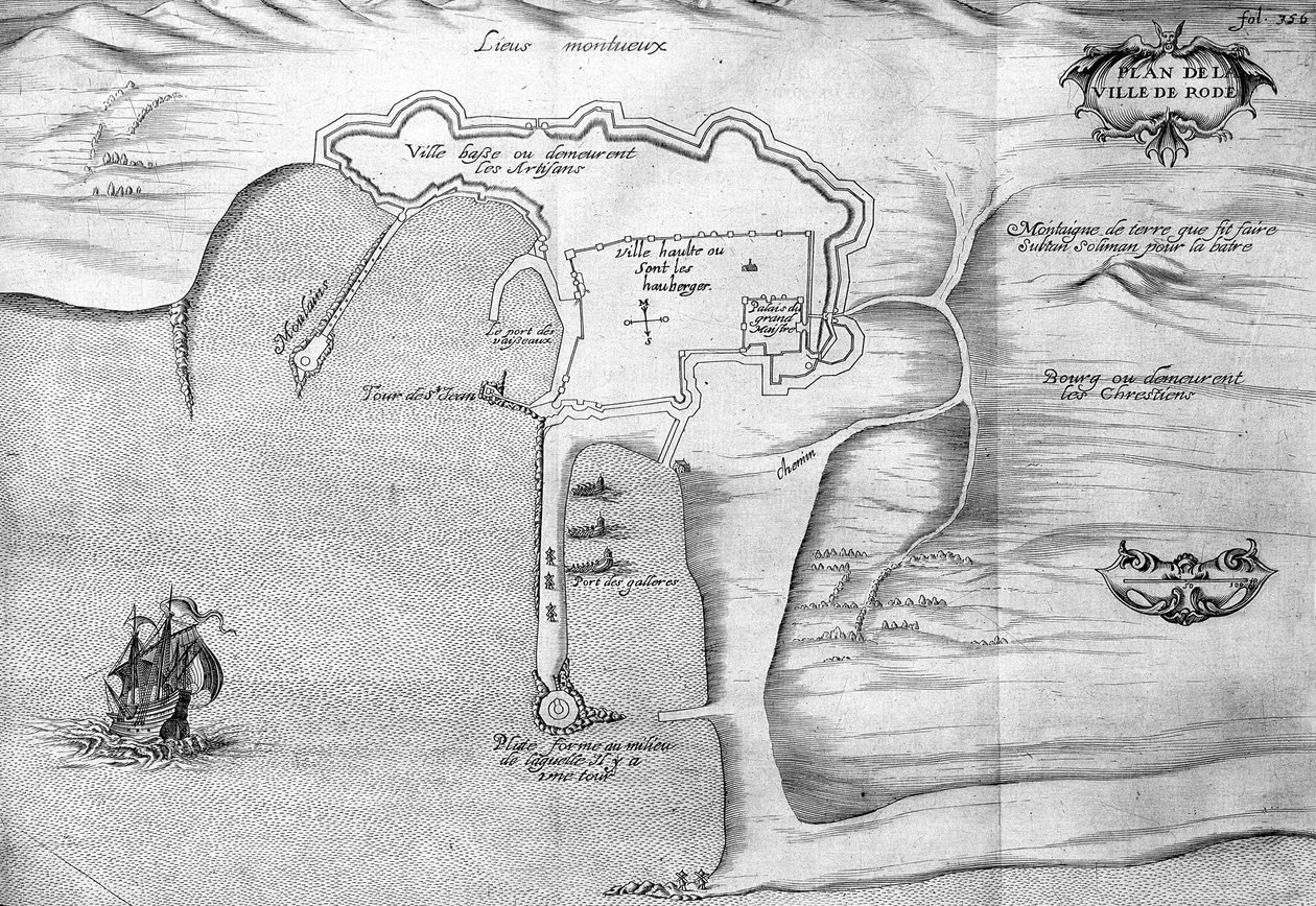 Plan van Rhodos (Rodos) - in 
