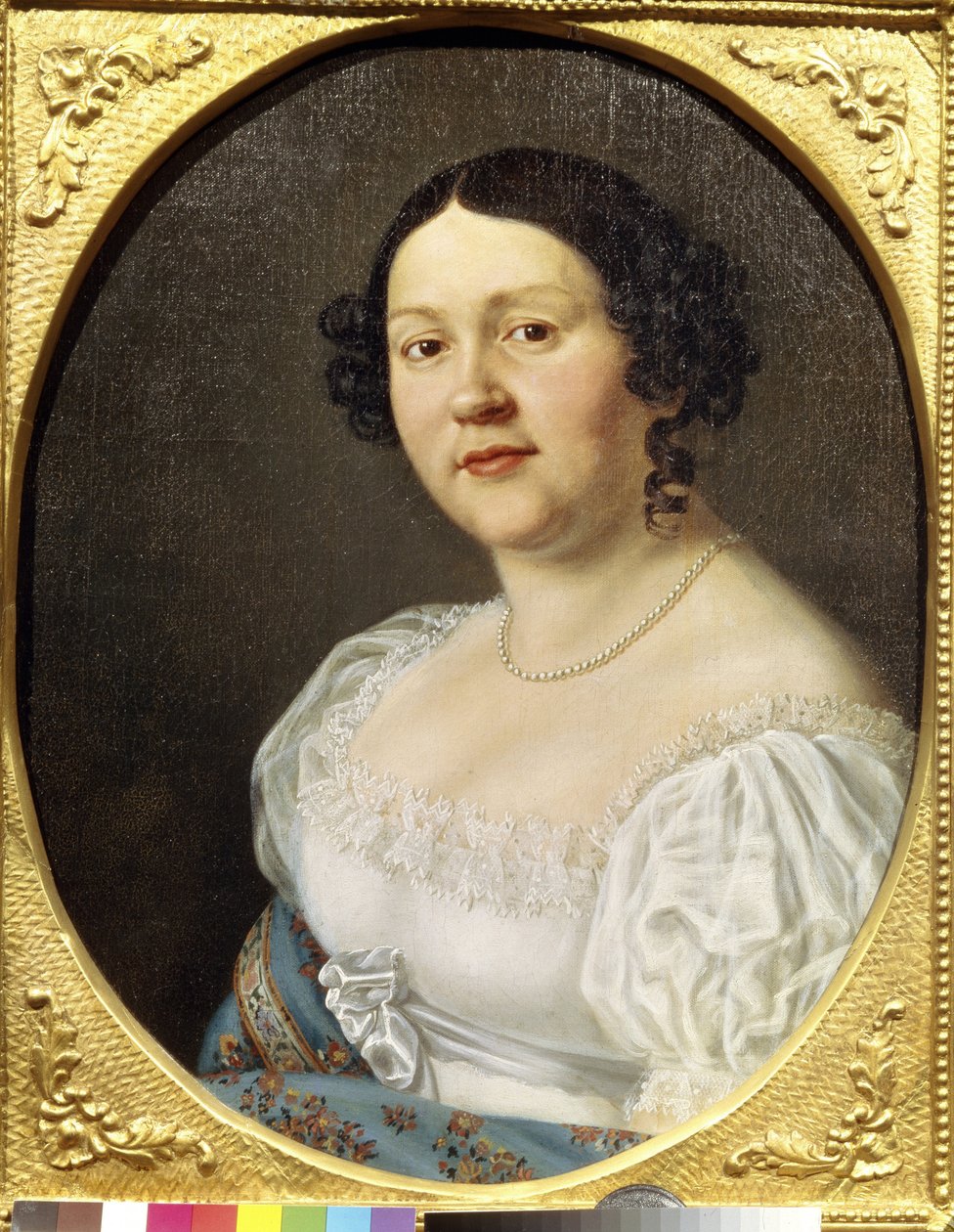 Portret van de sopraanzangeres Sophia Vasilyevna Samoylova door Unknown artist