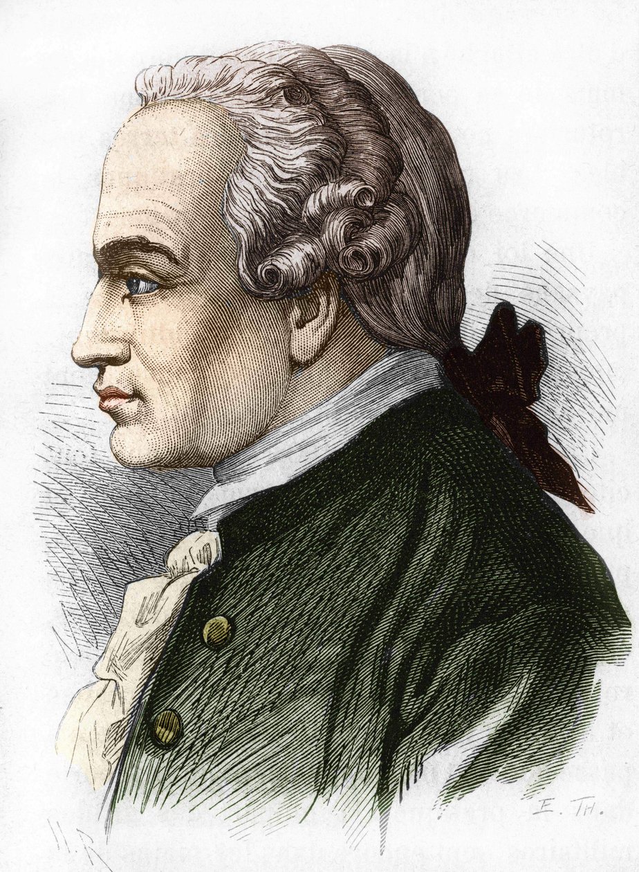 Portret van (Immanuel) Emmanuel Kant. Duitse filosoof (Königsberg) door Unknown artist