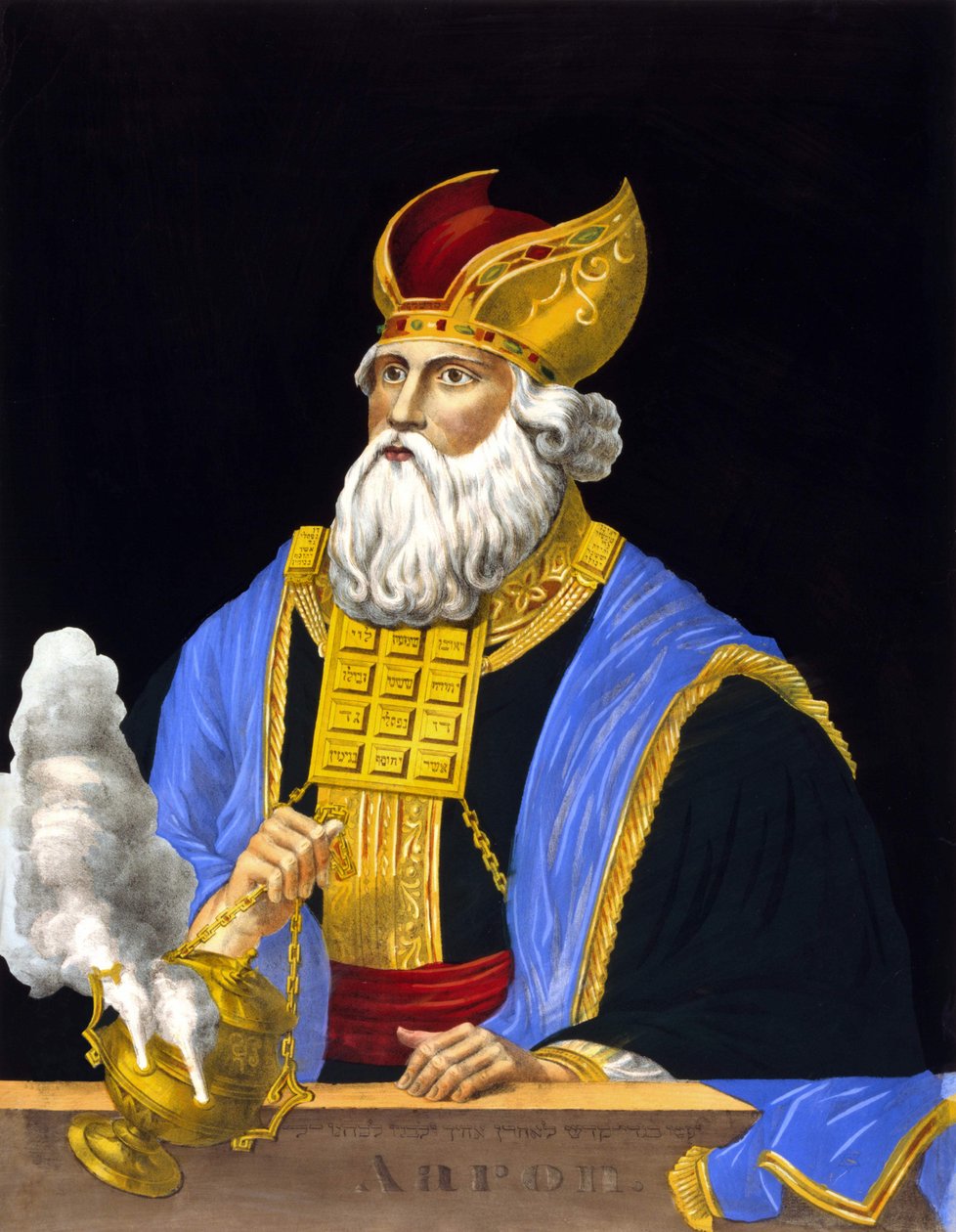 Portret van Aaron, broer van Mozes. door Unknown artist