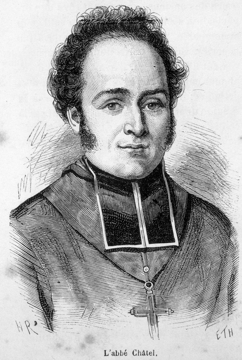 Portret van Abbé Ferdinand François Chatel (1795-1857), oprichter van de Franse Kerk ten tijde van de Julirevolutie door Unknown artist