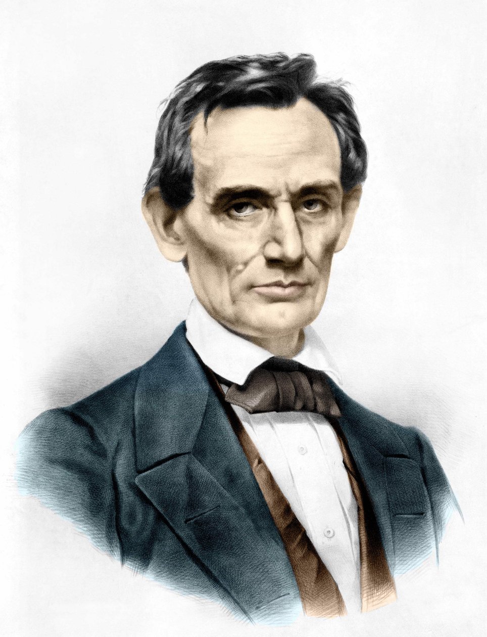 Portret van Abraham Lincoln (1809 - 1865), 16e president van de Verenigde Staten door Unknown artist