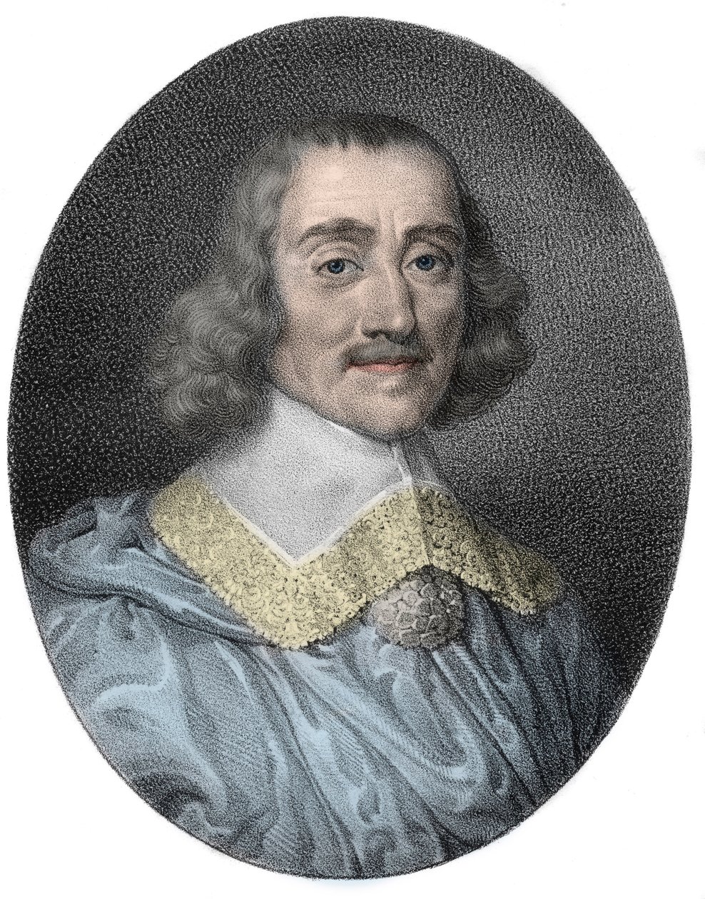 Portret van Abraham Fabert door Esternay, maarschalk van Frankrijk (1599-1662) - gravure door Unknown artist