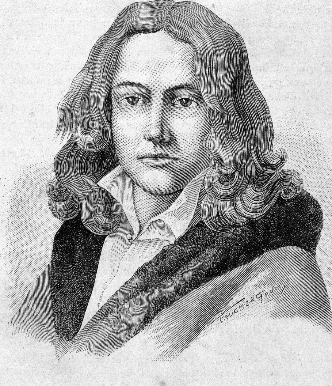 Portret van Adelbert von Chamisso, Duitse dichter en botanicus van Franse nationaliteit (1781 - 1838) - in 
