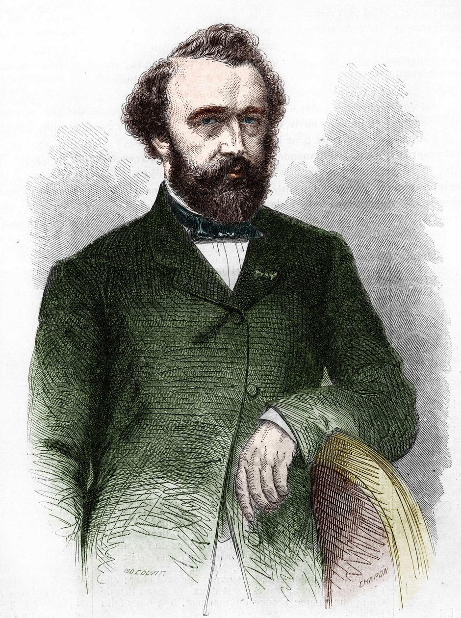 Portret van Adolphe (Adolph) Sax, uitvinder van de saxofoon (1814-1894) door Unknown artist