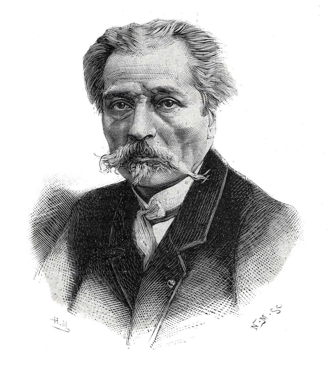 Portret van Aime Millet, Franse beeldhouwer, graveur, medailleur en schilder (1819-1891) door Unknown artist