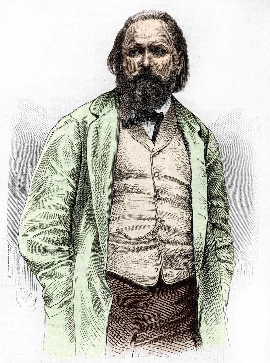 Portret van Alexander Ivanovich Herzen (Hertzen) 1812-1870. door Unknown artist