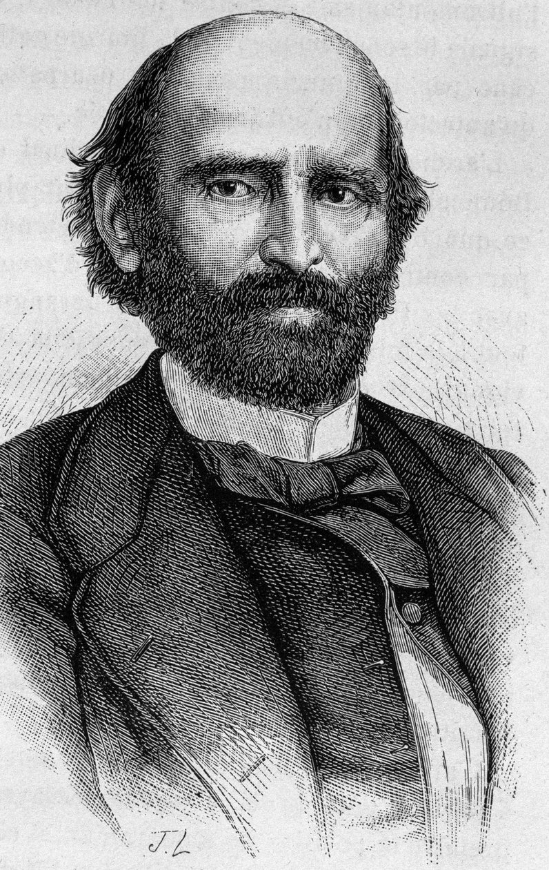 Portret van Alexandre Glais-Bizoin (1800 - 1877). Gravure uit het einde van de 19e eeuw in 