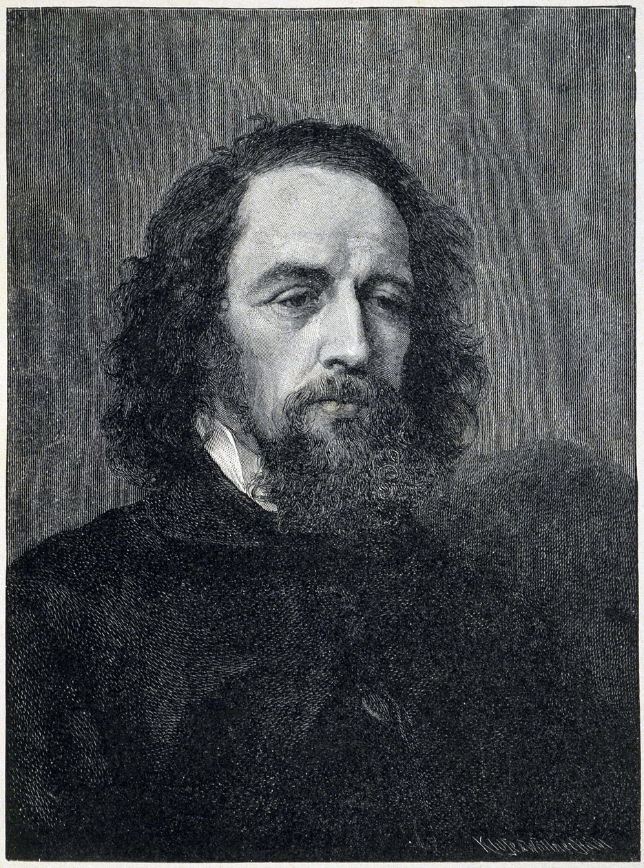 Portret van Alfred, Lord Tennyson (1809 - 1892), Britse dichter en toneelschrijver 19e eeuw door Unknown artist
