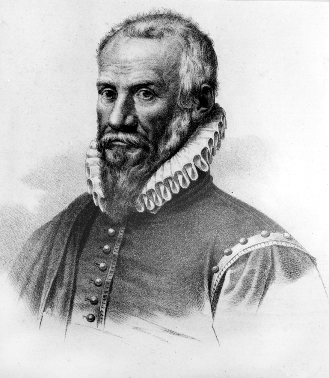 Portret van Ambroise Paré (1509-1590), Franse chirurg door Unknown artist