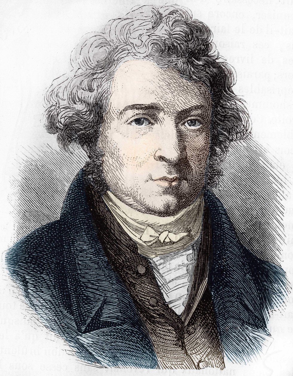 Portret van André Marie Ampère (1775 - 1836) Franse natuurkundige door Unknown artist
