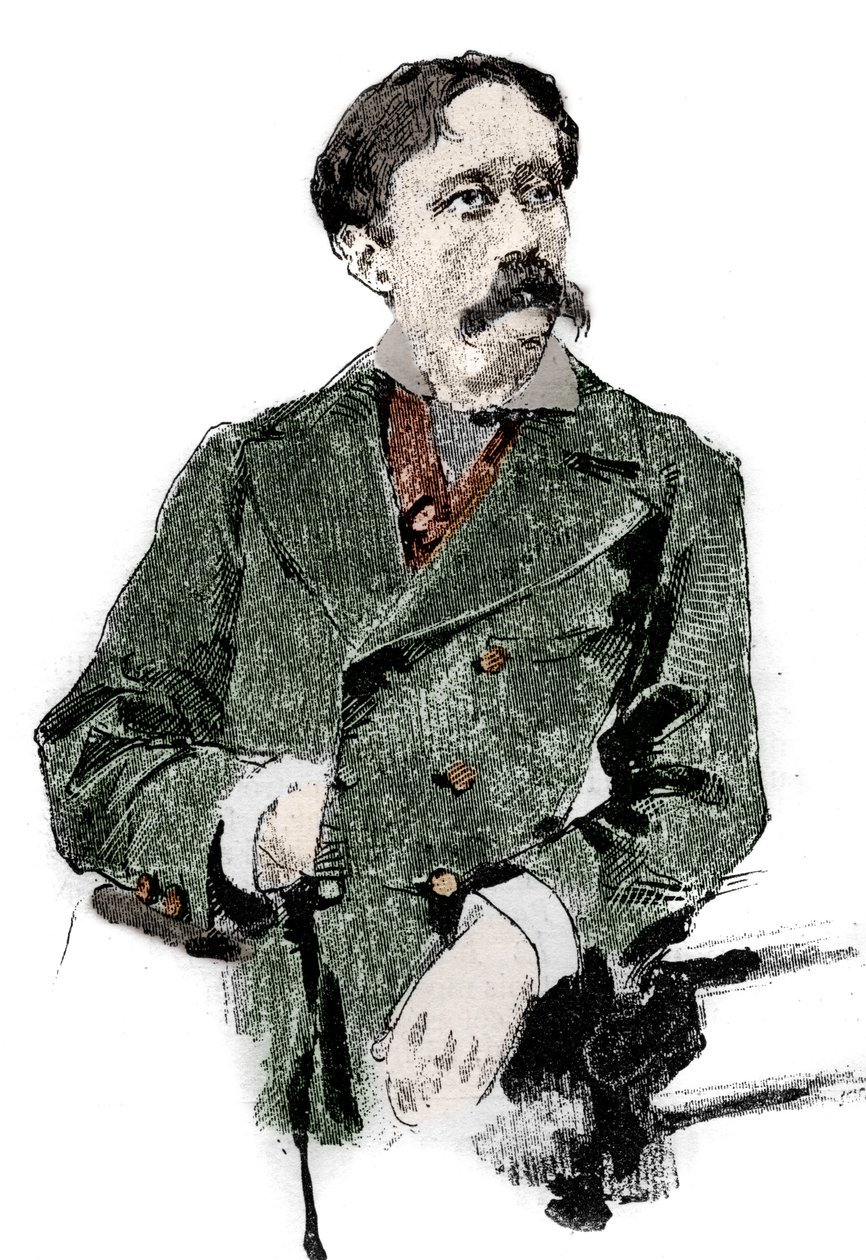 Portret van Arrigo (of Enrico) Boito (1842-1918), Italiaanse librettist, auteur van het libretto van 