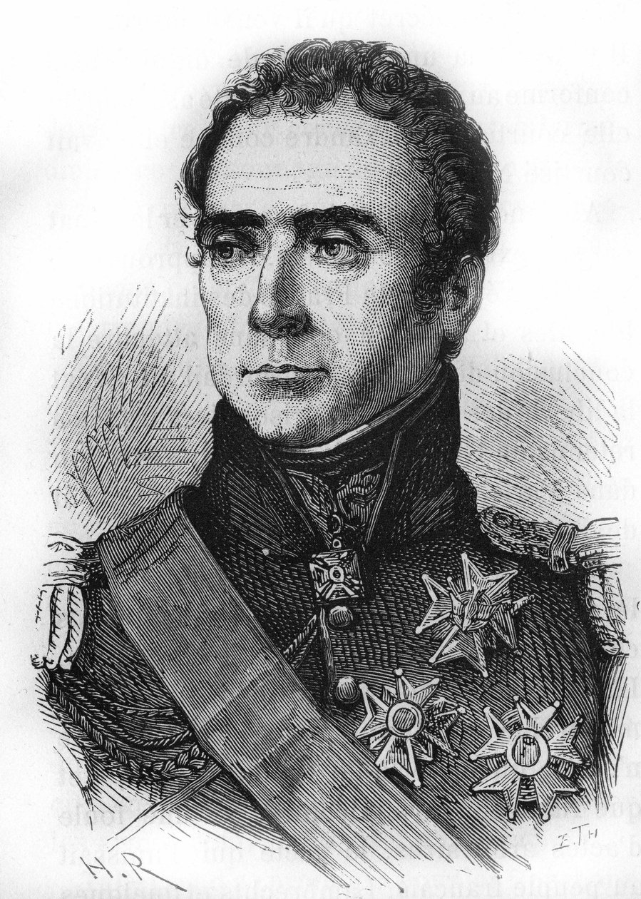 Portret van Auguste Frederic Louis (Auguste-Frederic-Louis) door Viesse de Marmont (1774-1852), Hertog van Raguse, maarschalk van Frankrijk door Unknown artist
