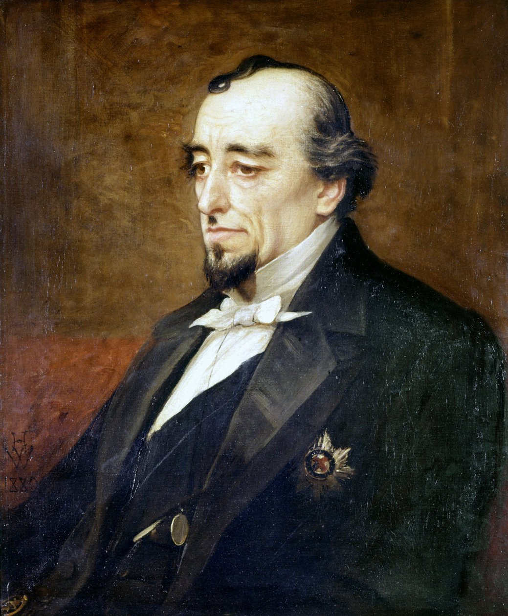 Portret van Benjamin Disraeli (Lord Beaconsfield) door Unknown artist