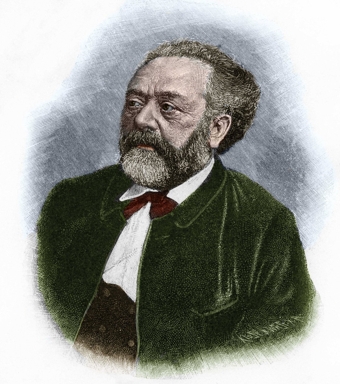 Portret van Berthold Auerbach (1812-1882), Duitse schrijver door Unknown artist