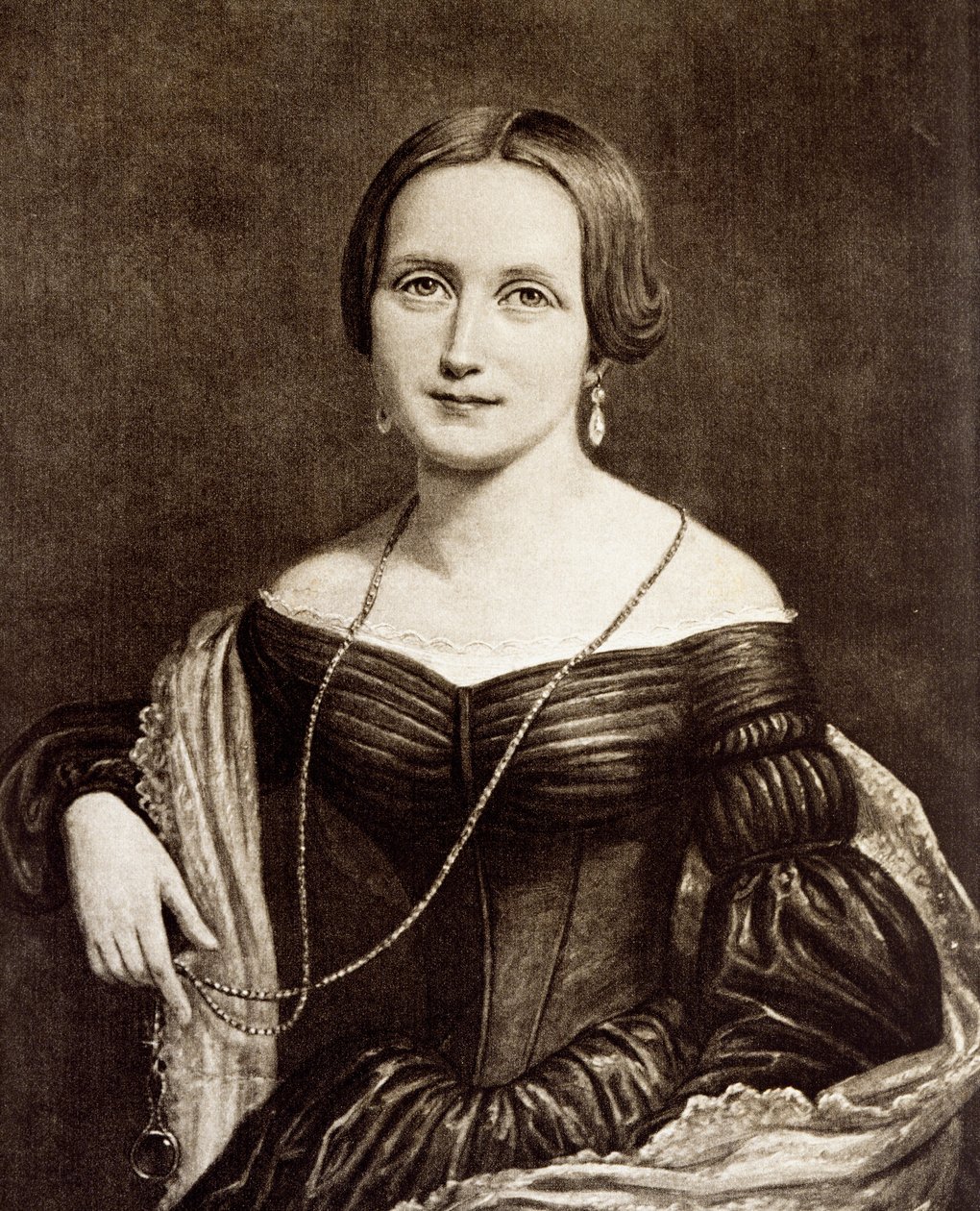 Portret van Camilla Collet door Unknown artist