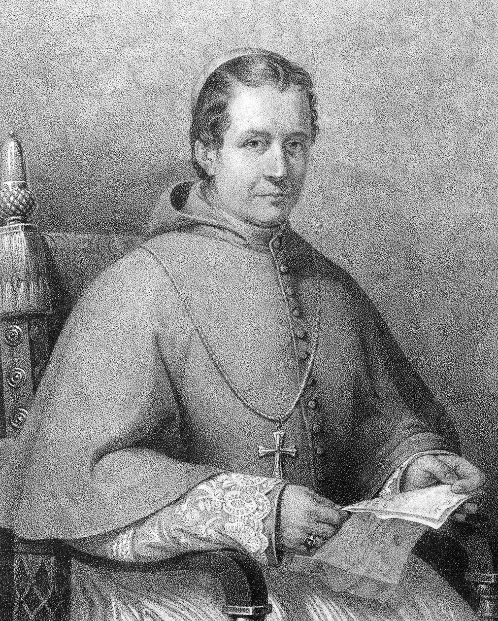 Portret van kardinaal Giovanni Maria Mastai Ferretti (1792-1878), Paus Pius IX van 1846 tot 1878 door Unknown artist