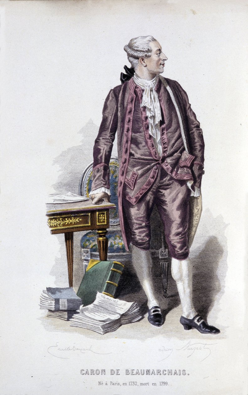 Portret van Caron de Beaumarchais (1732 - 1799) door Unknown artist