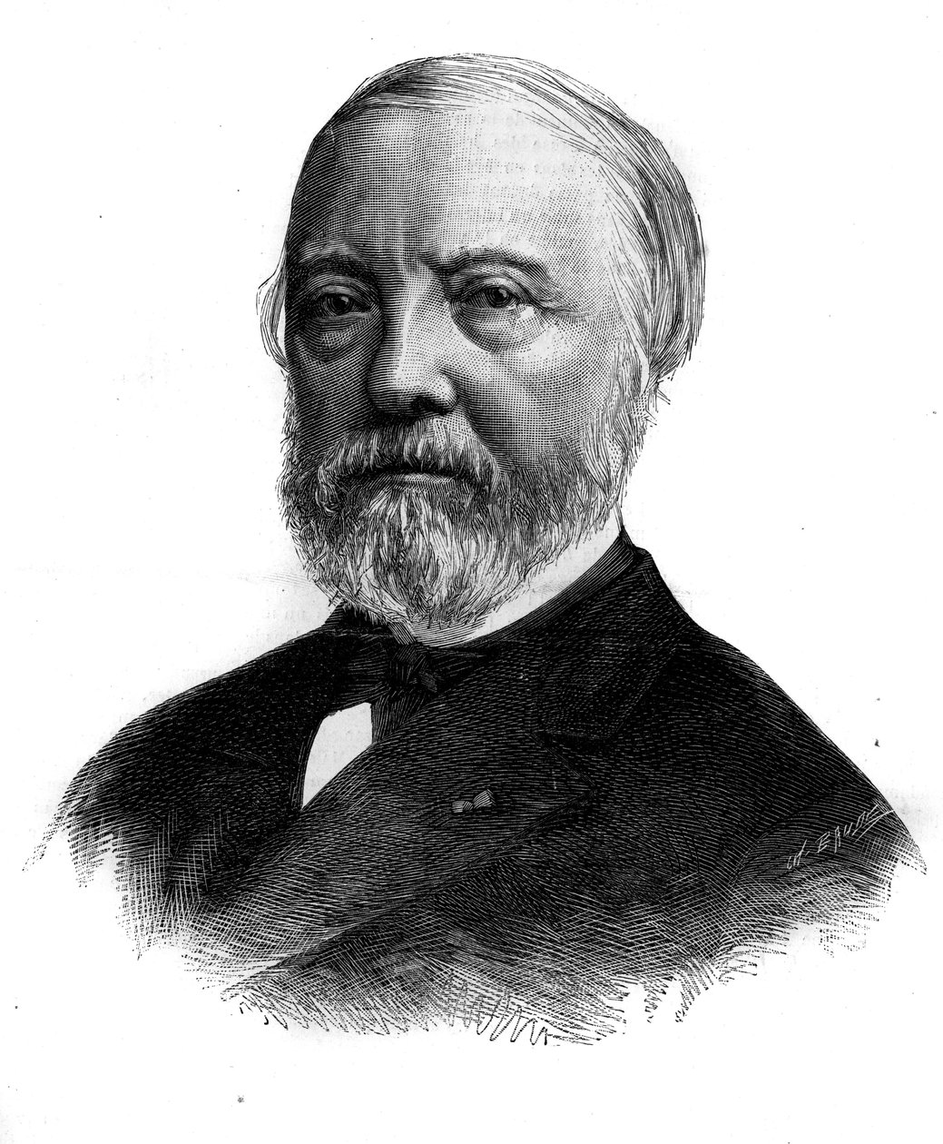 Portret van Charles Blanc (1813-1882), Franse kunstcriticus en academicus. Bandgravure in 