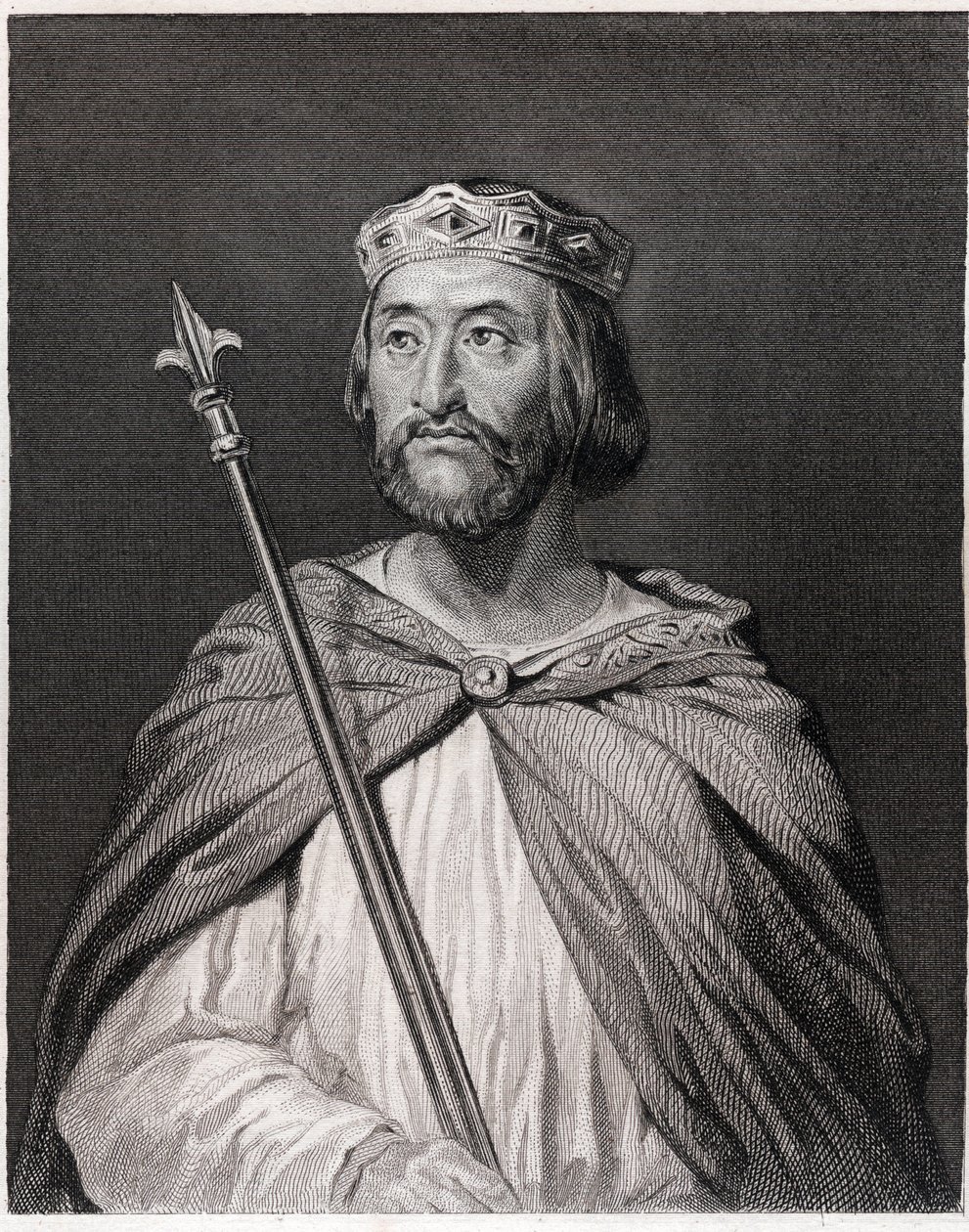 Portret van Karel III de Eenvoudige (879 - 929), koning van Frankrijk (898 - 929) - in 