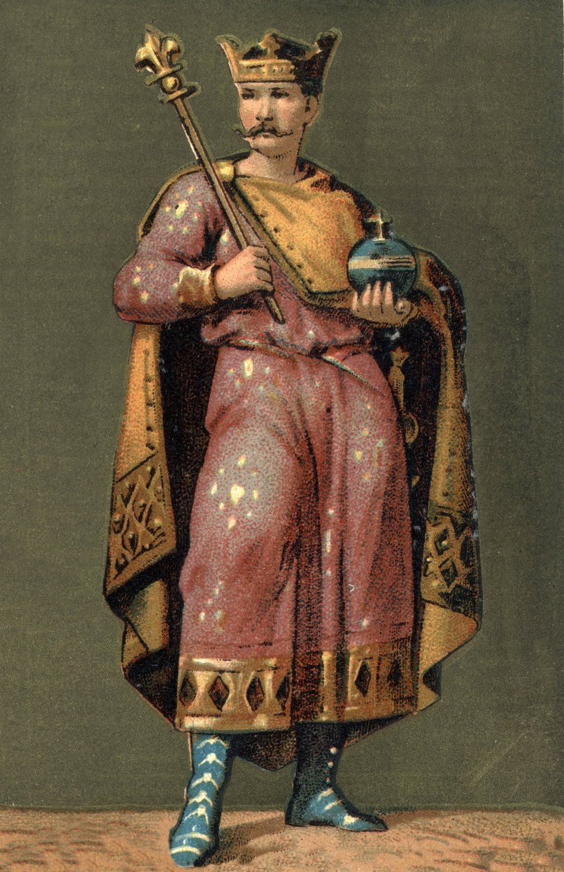 Portret van Karel II de Kale (823 - 877), koning van Frankrijk door Unknown artist