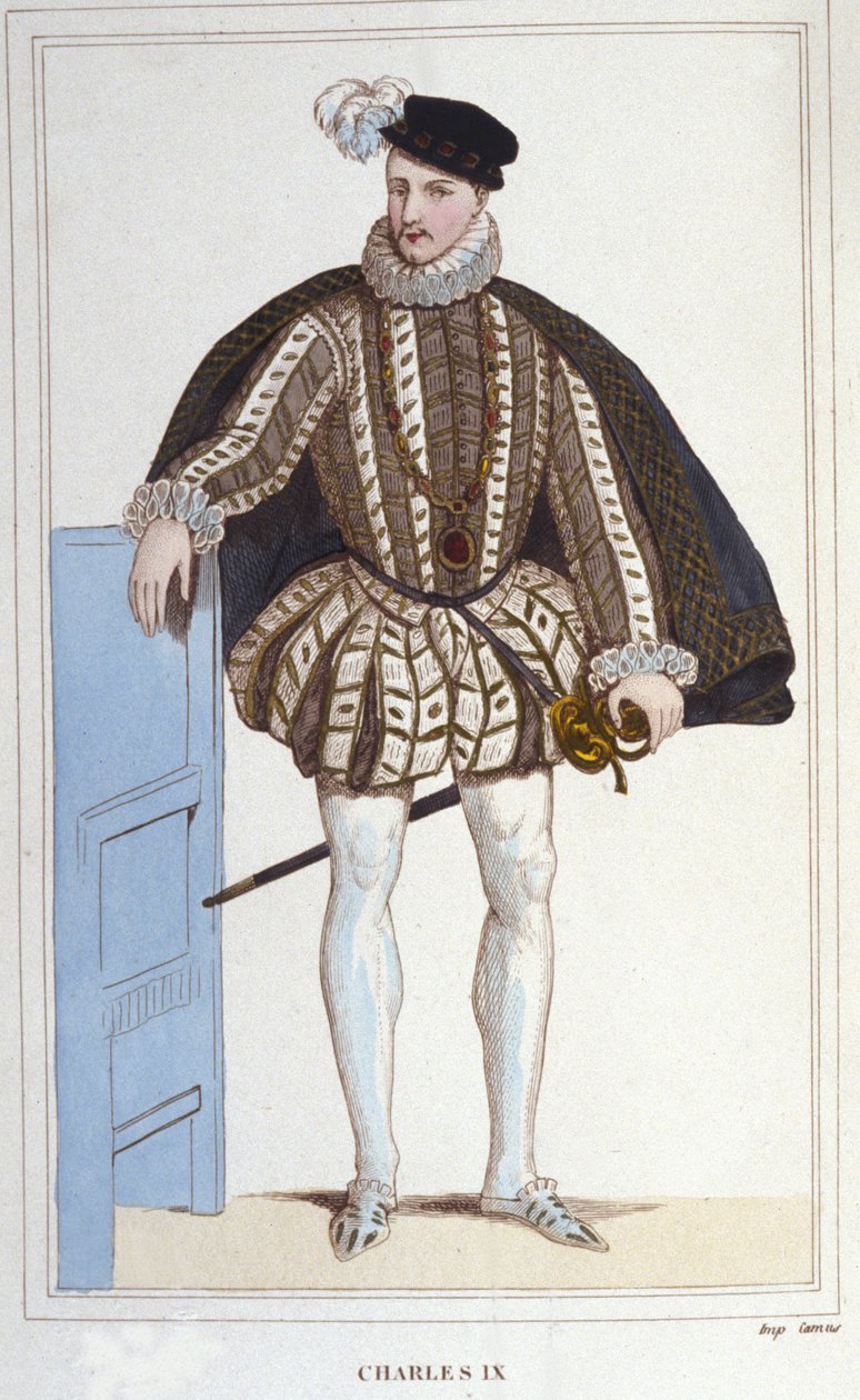 Portret van Karel IX (1550 - 1574), koning van Frankrijk. door Unknown artist