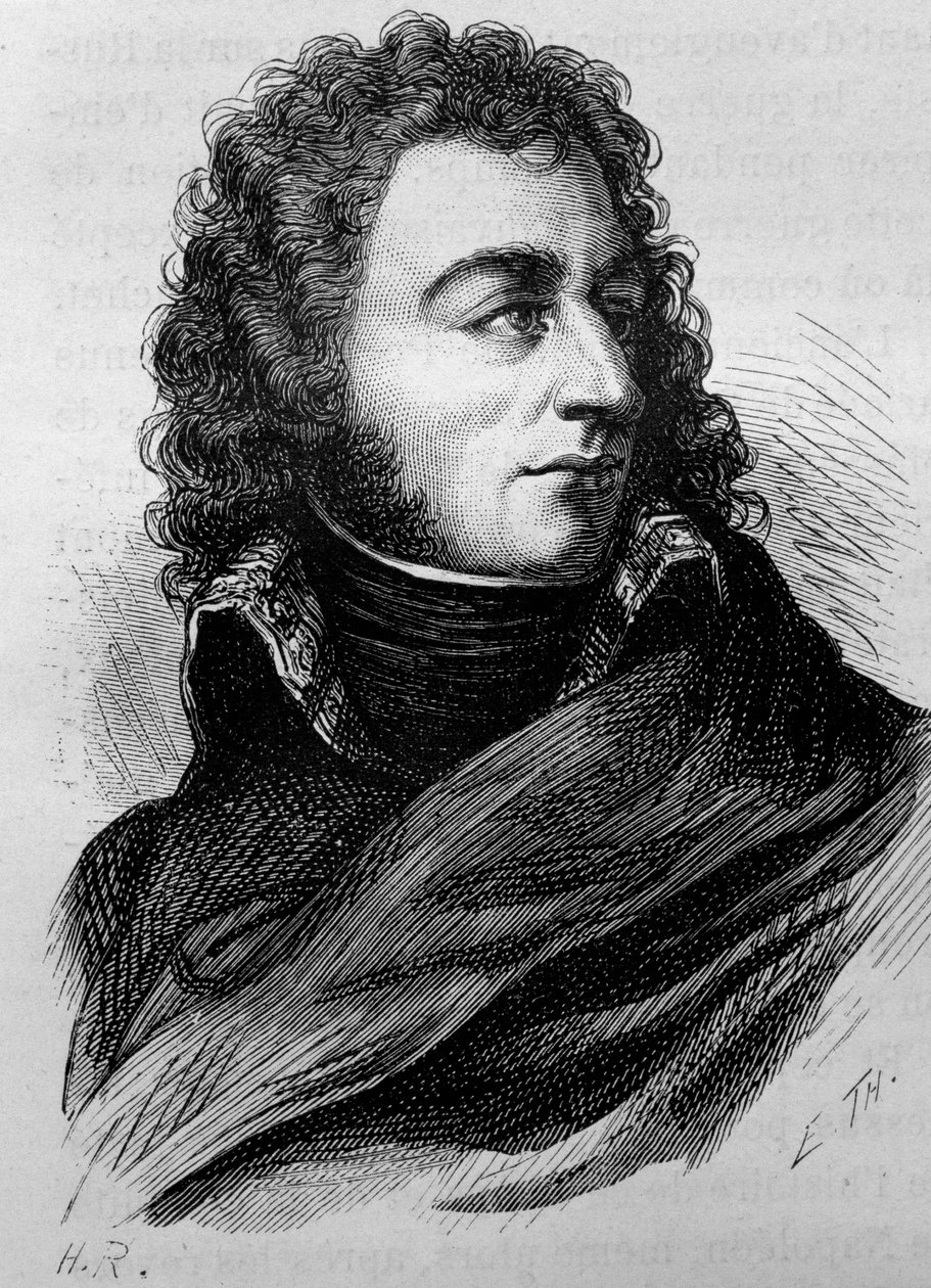 Portret van Charles John - Baptist Bernadotte (Charles XIV) (1763 - 1844). Gravure van het einde van de 19e eeuw in 