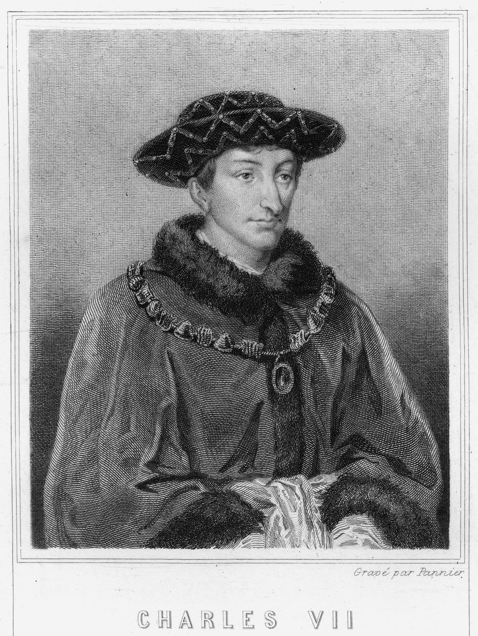 Portret van Karel VII (1403 - 1461), Koning van Frankrijk - in 