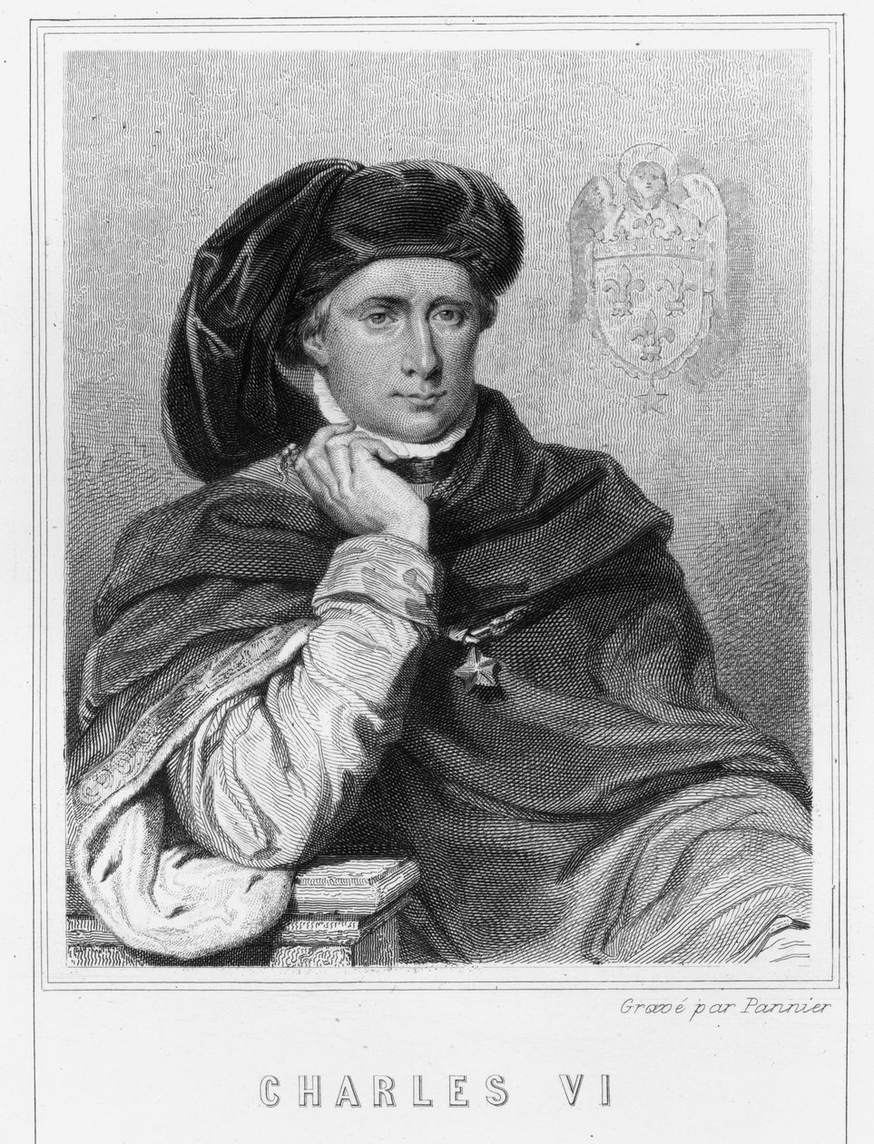 Portret van Karel VI de Geliefde of de Gek (1368 - 1422), Koning van Frankrijk - in 