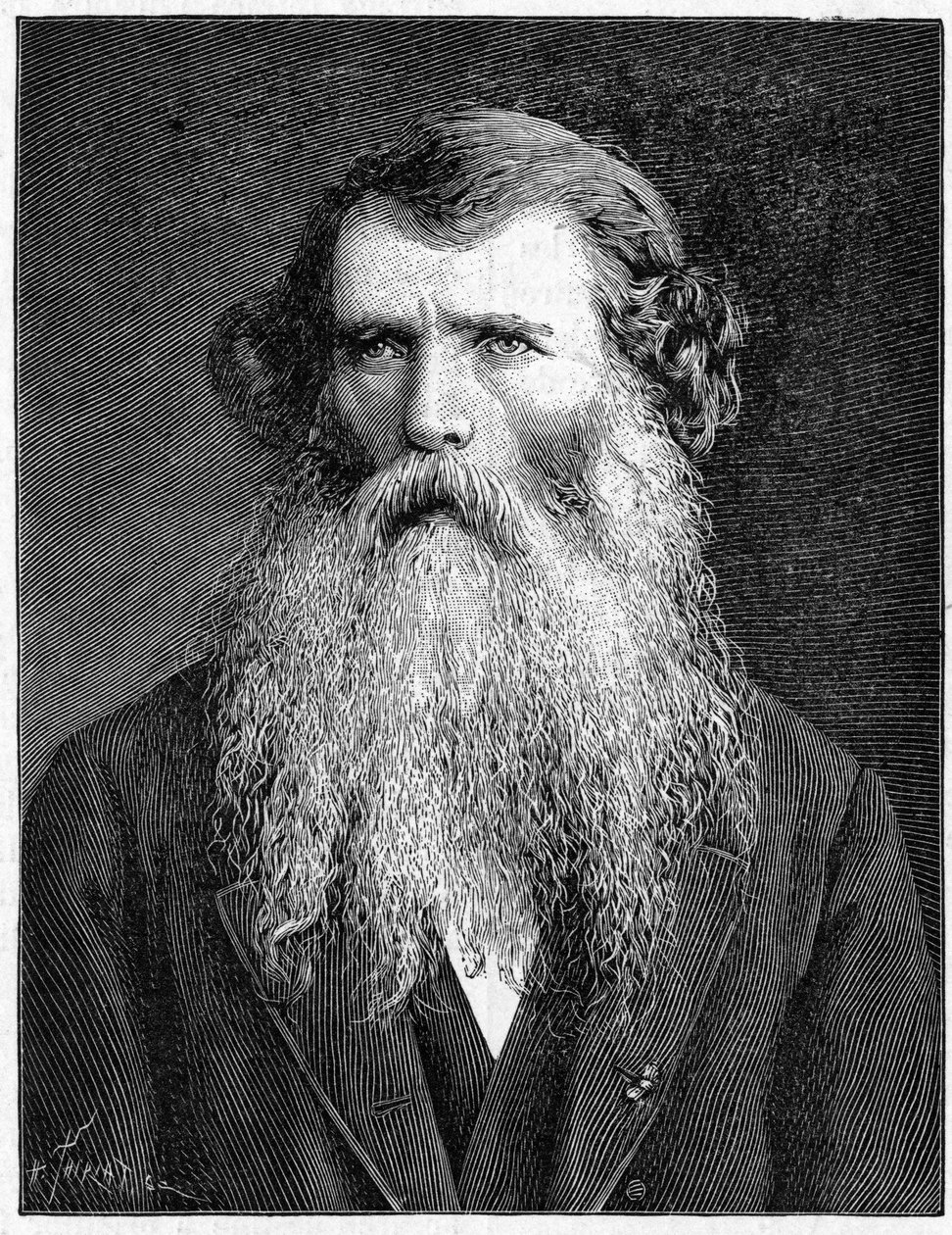 Portret van Charles Victor Naudin, Franse botanicus. (1815-1899). Gravure uit 1898. in 
