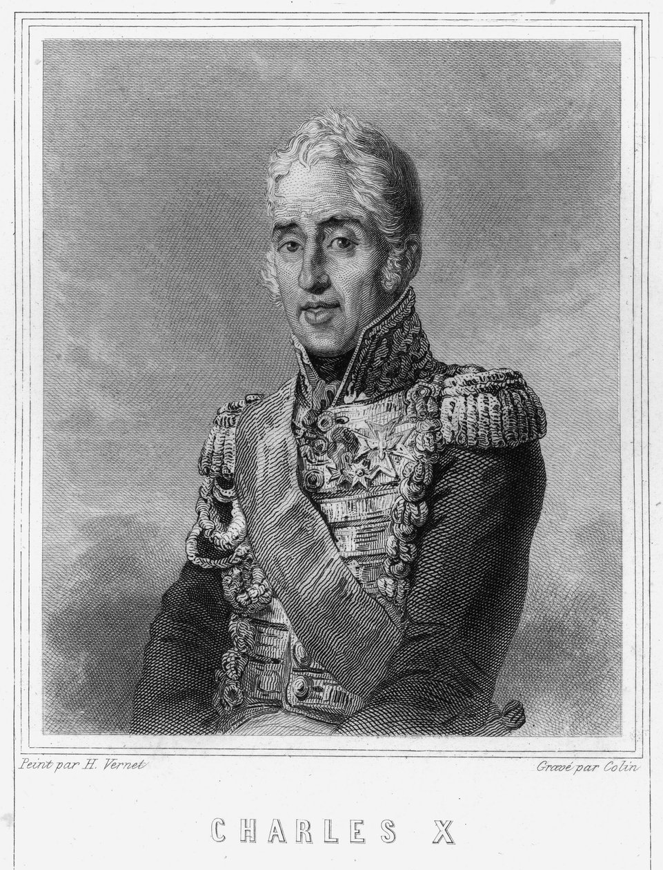 Portret van Karel X, koning van Frankrijk - in "Histoire des Français" door Lavallée, gravure, sd door Unknown artist