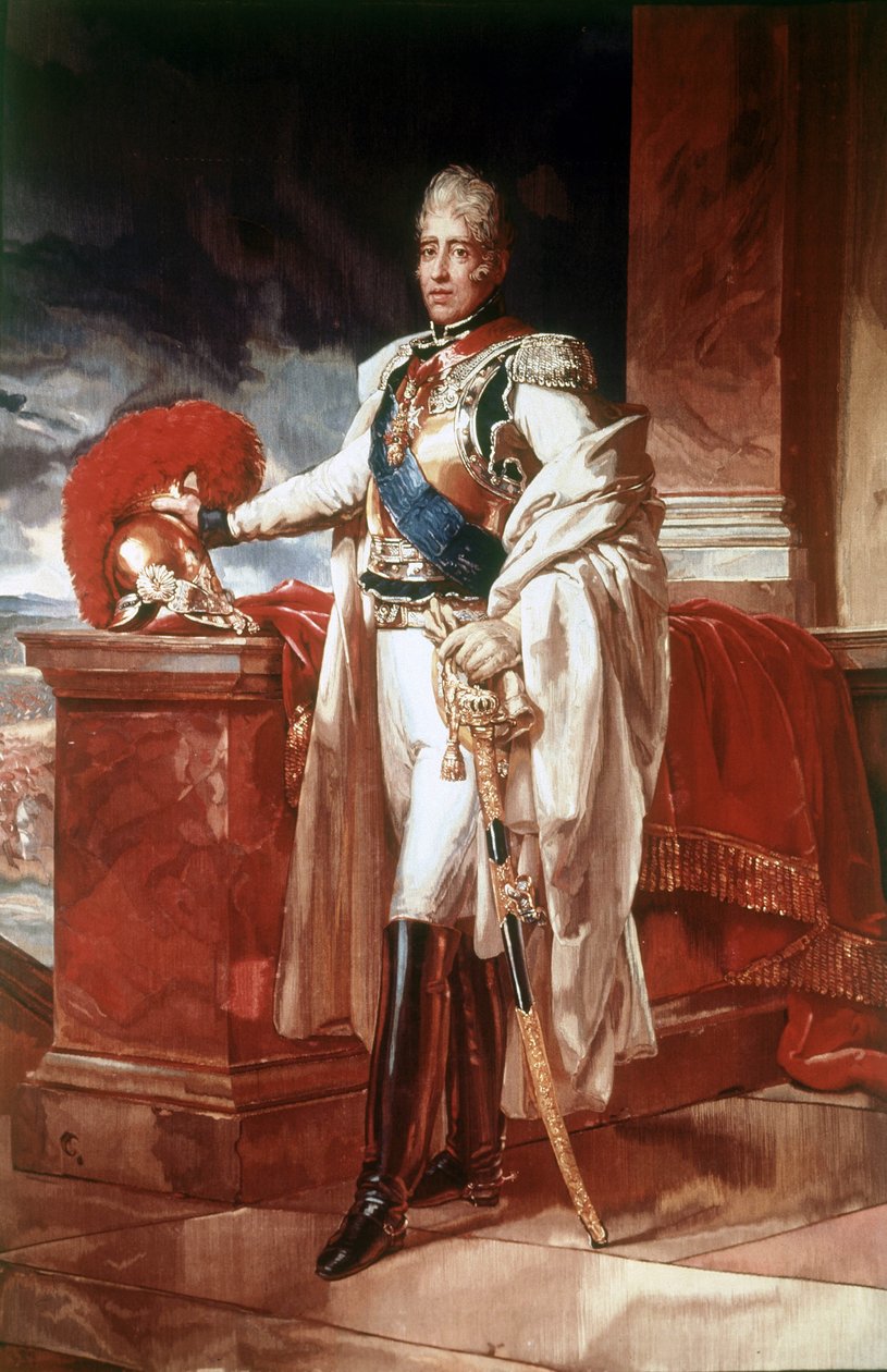 Portret van Charles X (1757 - 1836), Koning van Frankrijk van 1824 tot 1830. Schilderij. Museum van Capodimonte, Napels. door Unknown artist