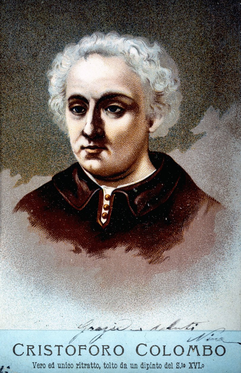 Portret van Christoffel Columbus door Unknown artist
