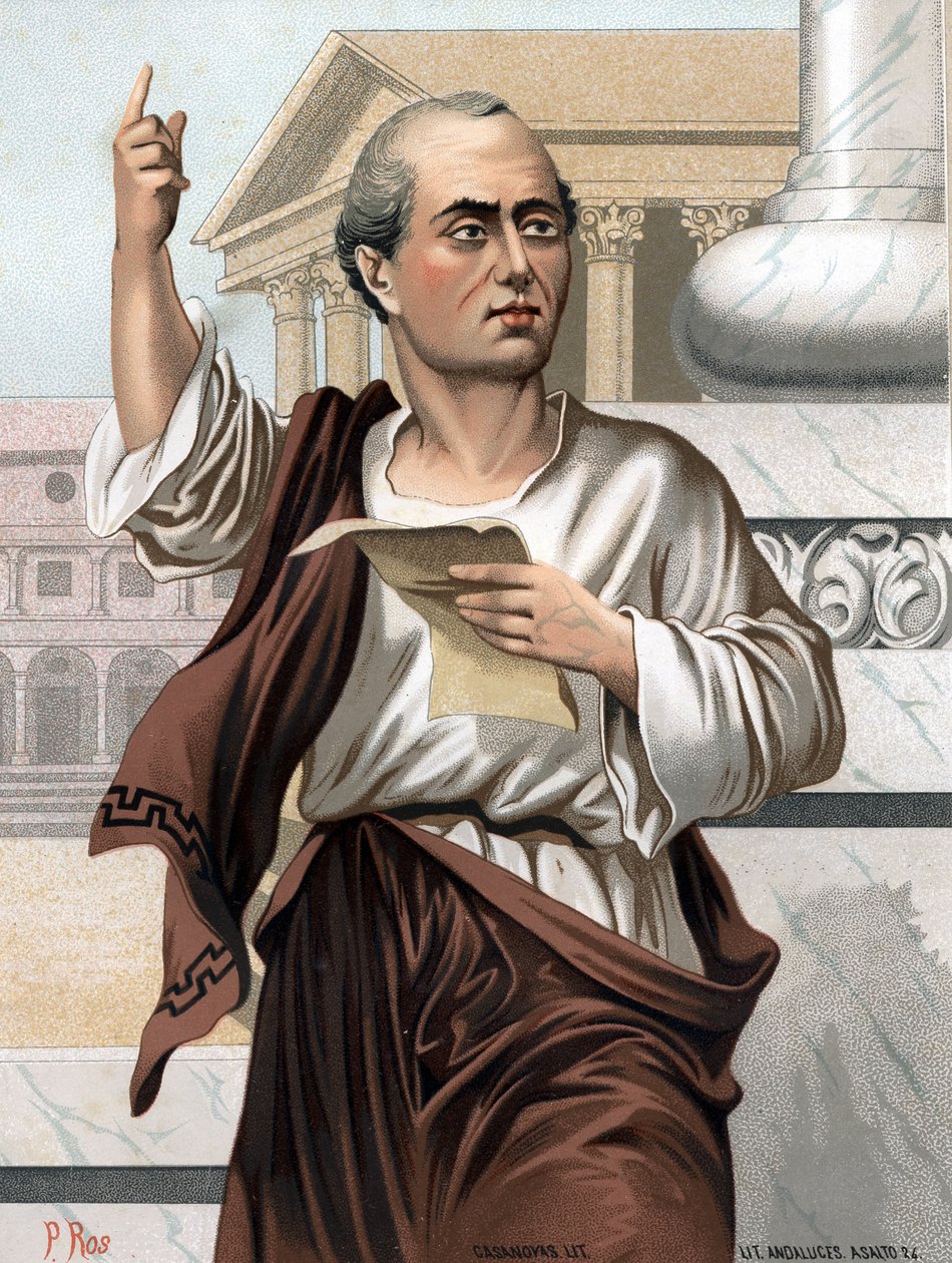 Portret van Cicero in het Latijn Marcus Tullius Cicero Romeins politicus, redenaar en schrijver (Arpinum) door Unknown artist