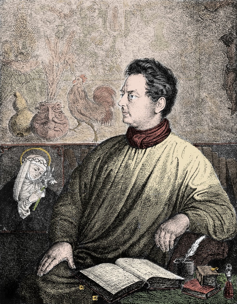 Portret van Clemens Brentano (1778-1842), Duitse schrijver en dichter door Unknown artist