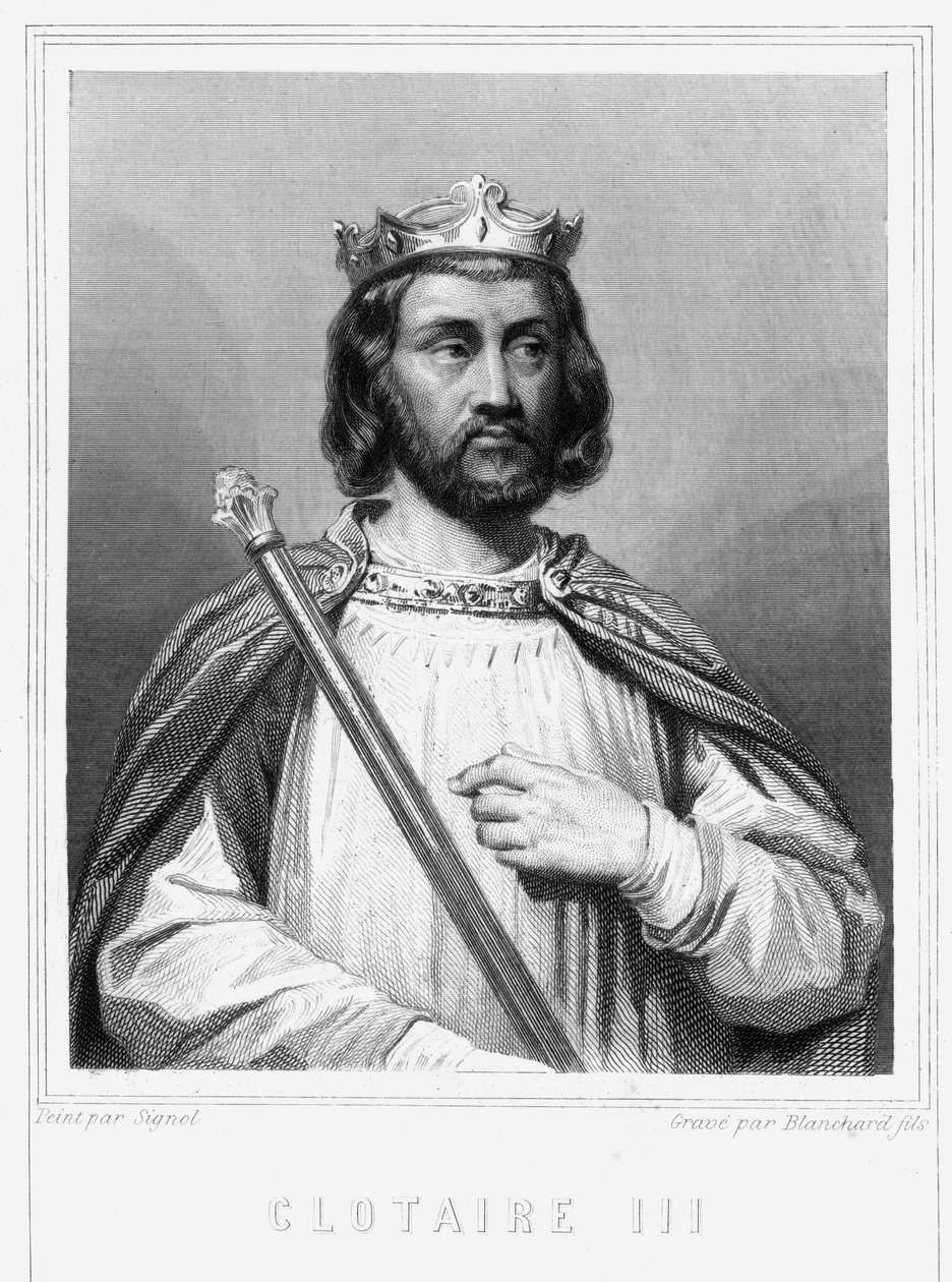 Portret van Clotaire III (652 - 673), Koning van Neustrië en Bourgondië - in 