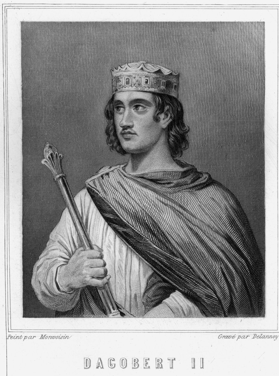 Portret van Dagobert II, koning van Austrasië - in 