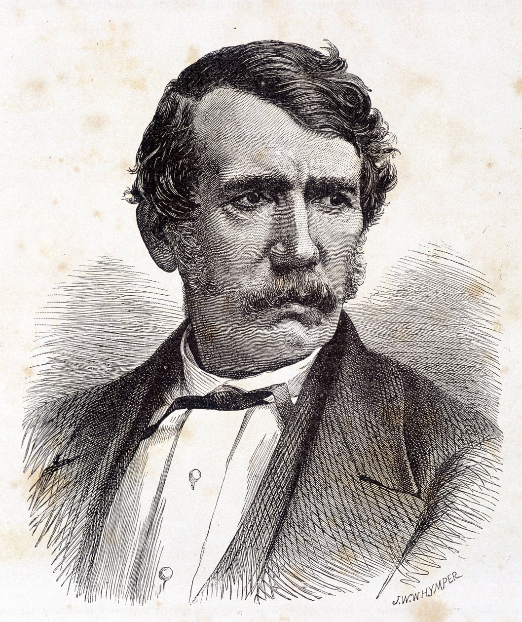 Portret van David Livingstone, Britse missionaris en ontdekkingsreiziger (1813-1873) - in 