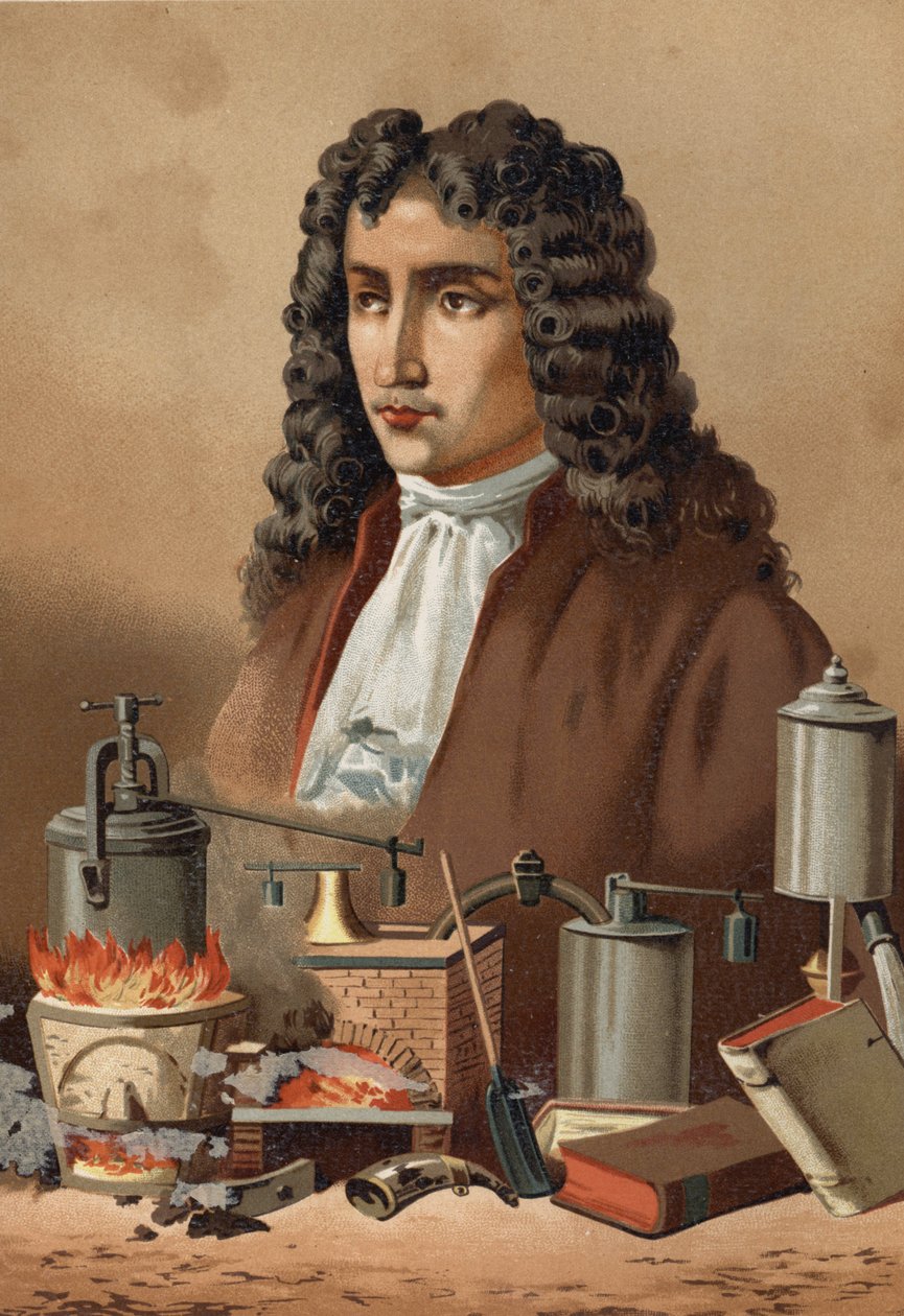 Portret van Denis Papin (1647 - 1714) uit 